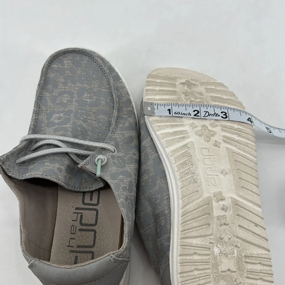 Hey Dude Youth Cat Eye Grey Boat Shoes Slip On Loafers Shoes